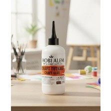 Hobialem Şeffaf Craft Tutkalı 250 Ml. Kuuruyunca Şeffaflaşan Güçlü Hobi Tutkal Yapıştırıcı