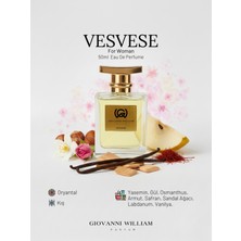 Giovanni William Vesvese Lüx Kadın Afrodizyak Parfüm EDP | Güçlü Kalıcı | Yasemin, Osmanthus, Fındık, Armut, Safran