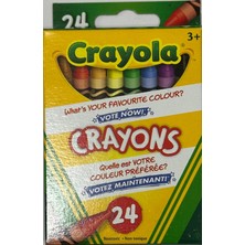 24 Colorful Crayons-Amerikan-Nontoxic-24 Renk Mum Boya Seti