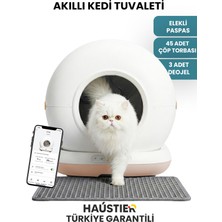 Haustier CB001 Akıllı Otomatik Kedi Tuvaleti, APP ile Kontrol, 75lt İç Hazne, 7lt Çöp Haznesi