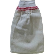 Pazarcan Ipek Sırt ve Vücut Kesesi Lastikli Beyaz 15X25