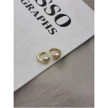 Hedef Bijuteri Xuping Gold Renk Yuvarlak Bombeli Halka Küpe