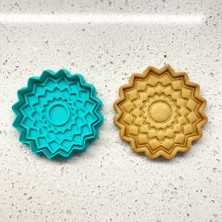 Craftelle Geometrik Çiçek ve Güneş Figürlü Kurabiye Kalıbı | Detaylı Mandala Damga | Şeker Hamuru, Kil Şekillendirici
