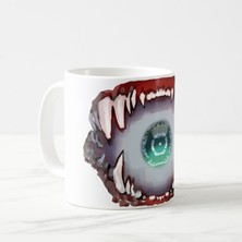 Tp Kurt Gözü Temalı Porselen Kupa Bardak