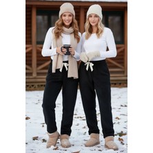 Pazarcan Peluşlu Pijama Alt Siyah Nr