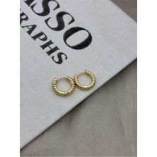 Hedef Bijuteri Xuping Gold Renk Burgulu Halka Model Küpe