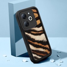 Ucuc Tecno Spark 20/20C/GO 2024 Uyumlu Siyah Silikon Kılıf Özel Tasarım Çarpıcı Desen Kamera Koruma Darp Önleyici