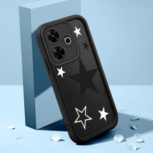 Ucuc Xiaomi Redmi 13 5g Uyumlu Siyah Silikon Kılıf Yıldız Desenli Kamera Korumalı Darp Önleyici