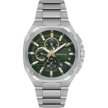 Quantum Erkek Kol Saati 40 mm Paslanmaz Metal Kordon Yeşil Kadran 10 Atm