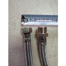 Diril Yapı Market 100 cm Kalın Çelik Örgülü Bağlantı Hortumu 1/2r*1/2n (25 Ad)