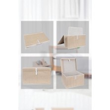 Helen's Home 4 Adet Kapaklı Kutu Hurç 50X40X30 cm Large