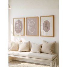 Fuart.Co Güller ve Çiçekler 3 Lü Dijital Baskı Poster Seti (Çerçevesiz) Svıfu
