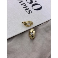 Hedef Bijuteri Xuping Gold Renk Etnik Badem Model Zirkon Taşlı Küpe