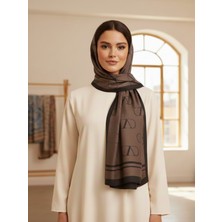 La Fien Kadın V Desenli Çift Taraflı Şal - Jakarlı Yumuşak Dokulu