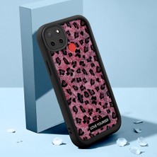 Ucuc Realme C25/C12/C25S Uyumlu Siyah Silikon Kılıf Leopard Desenli Hello Kitty Darbe Emici Kamera Koruma Kapak