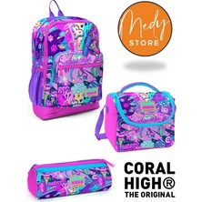 Coral High Grafiti Desenli 3’lü Okul Çanta Seti
