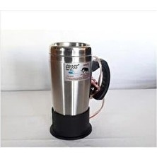 Gross 12 Volt Araç Su Isıtıcı Termos Krom Kaplama 500 Ml Su Kapasitesi İle Pratik Kullanım