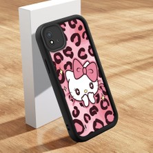 Ucuc Realme C20/C20A/C11 2021 Uyumlu Siyah Silikon Kılıf Leopard Desenli Hello Kitty Darbe Emici Kamera Koruma Kapak