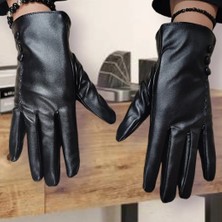 Özyıldırım Çarşı Pazar Kadın Dışı Deriİçi Pamuklu Standart Beden Dokunmatik Uyumlu Eldiven