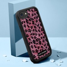 Ucuc iPhone 7/8/se 2020 2022 Uyumlu Siyah Silikon Kılıf Leopard Desenli Hello Kitty Darbe Emici Kamera Koruma Kapak