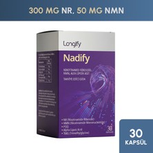 Longify Nadify NR, NMN, PQQ, Alfa Lipoik Asit ve TMG Takviye Edici Gıda 30 Kapsül