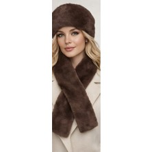 Ekstore Kadın Peluş Kalpak ve Atkı Seti 2li Set