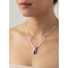 18 Ayar Altın Kaplama Otantik Lale Tasarım Kadın Gümüş Kolye Doğum Günü Hediye