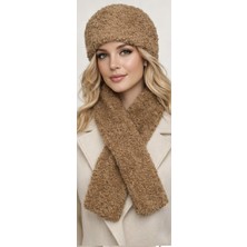 Ekstore Kadın Peluş Kalpak ve Atkı Seti 2li Set