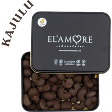 Şeker İlavesiz, Glütensiz, Vegan Kajulu Bitter Çikolata - Küçük Kare Metal Kutu, 150 gr