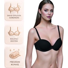 Bipamuk Kadın Iç Giyim Mikro Fasülye Push Up Sütyen Doğal Dolgun Gösteren Destekli Model