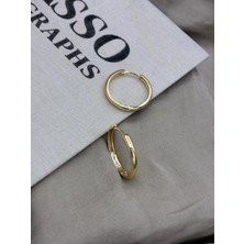 Hedef Bijuteri Gold Renk Basıc Yuvarlak Halka Küpe CM145