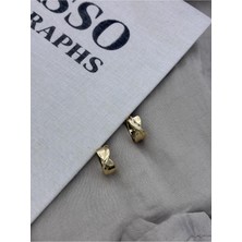 Hedef Bijuteri Gold Renk Basıc Kıvrımlı Sonsuzluk Model Küpe CM151