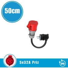 VoltEV 220V Ev Tipi Priz Dönüştürücü Adaptör, 22kW Elektrikli Araç Şarj Cihazı Fişine Uygun 50Cm