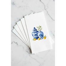 Suffra Bleu Blanc Limon Desenli 16'lı Çift Katlı Lüks Kağıt Peçete