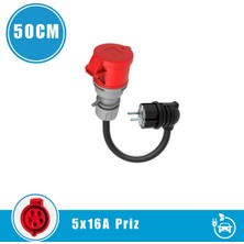 VoltEV 220V Ev Tipi Priz Dönüştürücü Adaptör, 11kW Elektrikli Araç Şarj Cihazı Fişine Uygun 50Cm