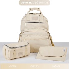 Oslo Bebek Bakım Seti: Oslo Anne Bebek Termal Bakım Çantası, Myra Organizer, Nomi Alt Açma Pedi