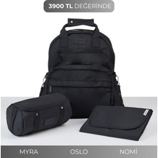 Lucina Oslo Bebek Bakım Seti: Oslo Anne Bebek Termal Bakım Çantası, Myra Organizer, Nomi Alt Açma Pedi