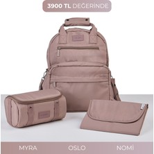 Lucina Oslo Bebek Bakım Seti: Oslo Anne Bebek Termal Bakım Çantası, Myra Organizer, Nomi Alt Açma Pedi