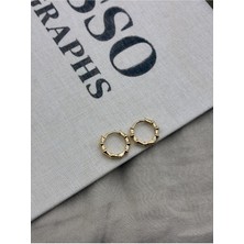 Hedef Bijuteri Gold Renk Basıc Sekizgen Model Halka Küpe CM121