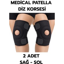 Medical Patella Destekli Diz Korsesi Ikili Sağ Sol Çapraz Bağ Menisküs Ağrısı Için Sporcu Dizlik