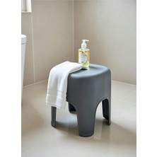 Banyo Taburesi Hasta Yıkama Taburesi Kaymaz Taban Siyah ve Beyaz