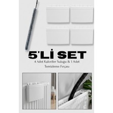 Myend 5'li Set- 4 Adet Oda Nemlendirici Kalorifer Petek Suluğu, 1 Petek Temizleyici