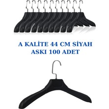 Manken İstanbul 100 Adet Soft Siyah Abs Plastik Askı Ceket Elbise Askısı Kıyafet Askısı Gömlek Askısı