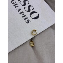 Hedef Bijuteri Gold Renk Basıc Sarmaşık Detay Halka Küpe CM163