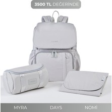 Lucina Days Bebek Bakım Seti: Days Anne Bebek Termal Bakım Çantası & Myra Organizer & Nomi Alt Açma Pedi