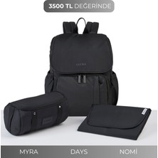 Lucina Days Bebek Bakım Seti: Days Anne Bebek Termal Bakım Çantası & Myra Organizer & Nomi Alt Açma Pedi