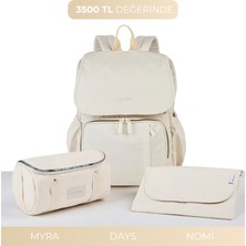 Lucina Days Bebek Bakım Seti: Days Anne Bebek Termal Bakım Çantası & Myra Organizer & Nomi Alt Açma Pedi