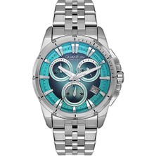 Quantum Erkek Kol Saati – 44 Mm, Gümüş Kordon, Kronograf, 5 Atm,mavi Kaplamalı Cam