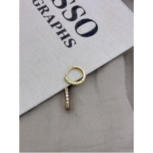 Hedef Bijuteri Gold Renk Sekiz Taşlı Yuvarlak Halka Küpe CM176