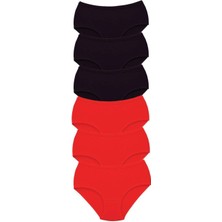 MiraLive 6 Adet Tutku Kadın Yüksek Bel Bato Kalın Lastik Külot S1